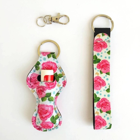 5 for $25 Stocking Stuffers Wrist Strap Lip Balm Holder Keychain Lipstick Holder - Picture 2 of 2